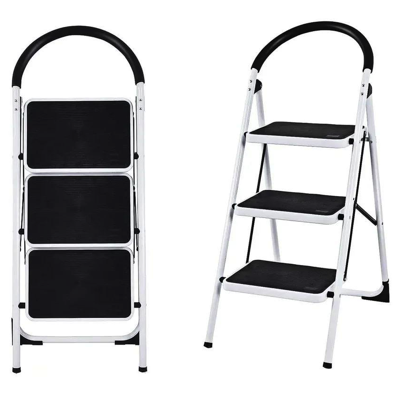 HardwareCity Step Ladder Steel Large Board Platform Ladder 150KG Load